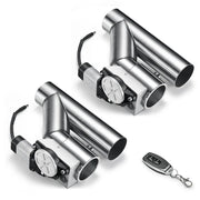 2.0 Inch Dual Electric Exhaust Cutout Remote Kit with One Controller | FLASHARK Flashark