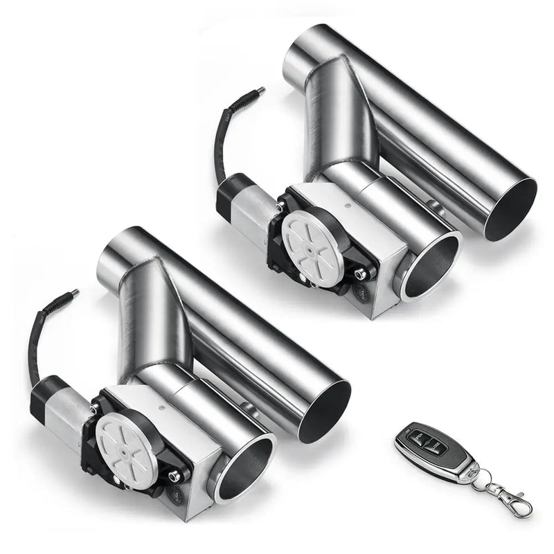 2.0 Inch Dual Electric Exhaust Cutout Remote Kit with One Controller | FLASHARK Flashark