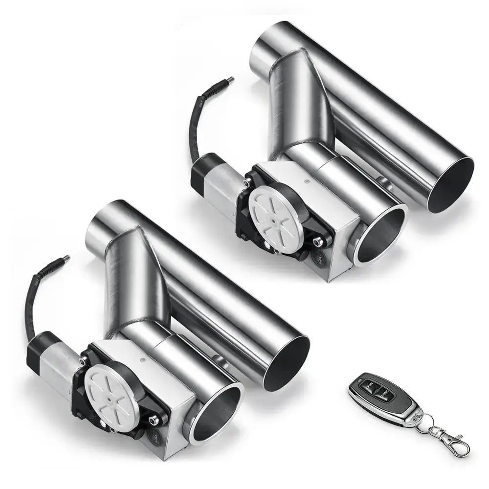 2.0 Inch Dual Electric Exhaust Cutout Remote Kit with One Controller | FLASHARK