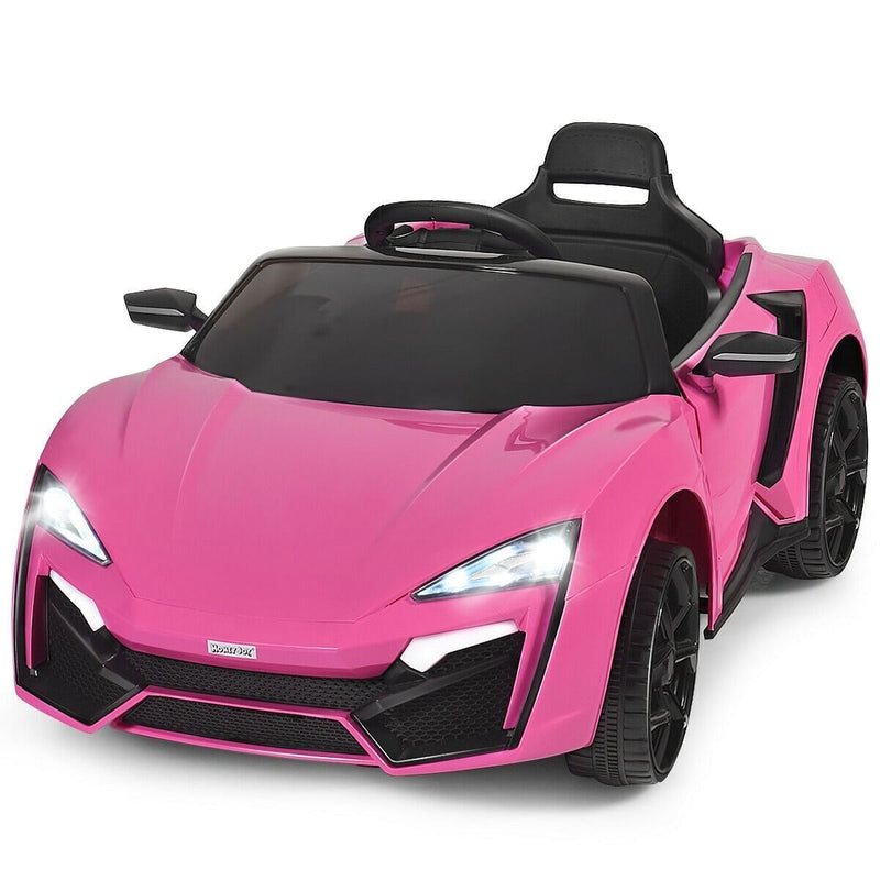 2.4G RC Electric Vehicle with Lights in Pink Color - 12V