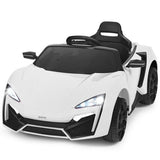 2.4G RC Electric Vehicle with Lights in White - 12V Color Option