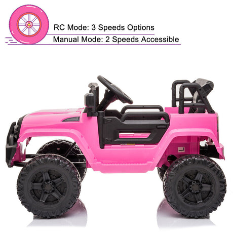 2.4G RC Remote Control Kids Ride On Car Truck with Dual Drive - 12V Electric Toy for Children