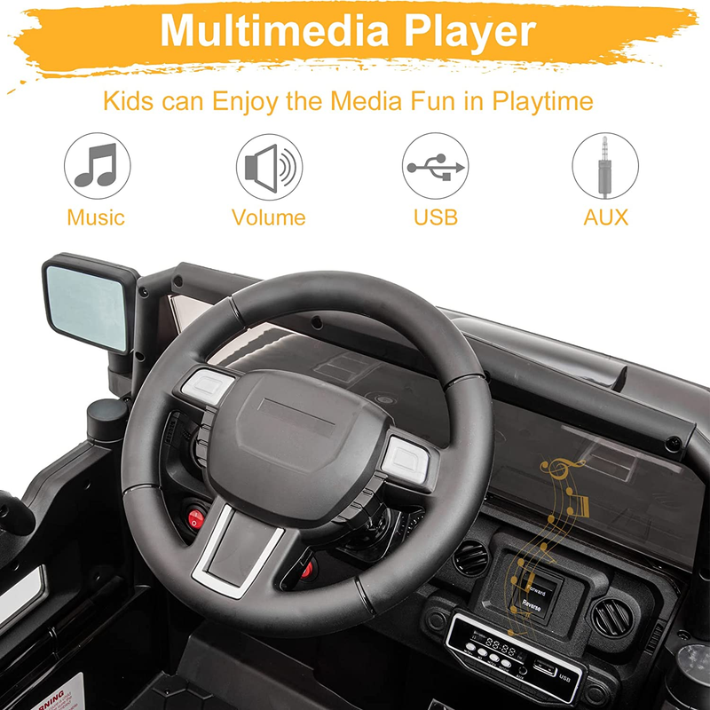 2.4G Remote Control Electric Ride-On Truck for Kids with 12V Battery