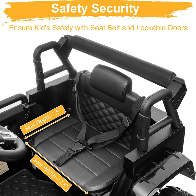 2.4G Remote Control Electric Ride-On Truck for Kids with 12V Battery