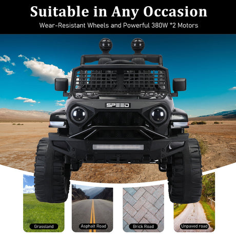 2.4G Remote Control Electric Ride-On Truck for Kids with Parental Control - 12V7A