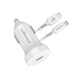 20-Watt Power Delivery Car 3 ft Charger + USB-C Cable with Lightning Connector TekShack