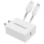 20-Watt Power Delivery Wall 3 ft Charger + USB-C Cable with Lightning Connector, cellhelmet TekShack