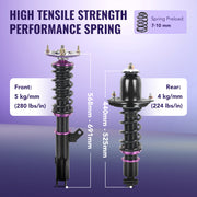 2000-2006 Toyota Celica Coilover Shock Absorbers Struts 4PCS Flashark