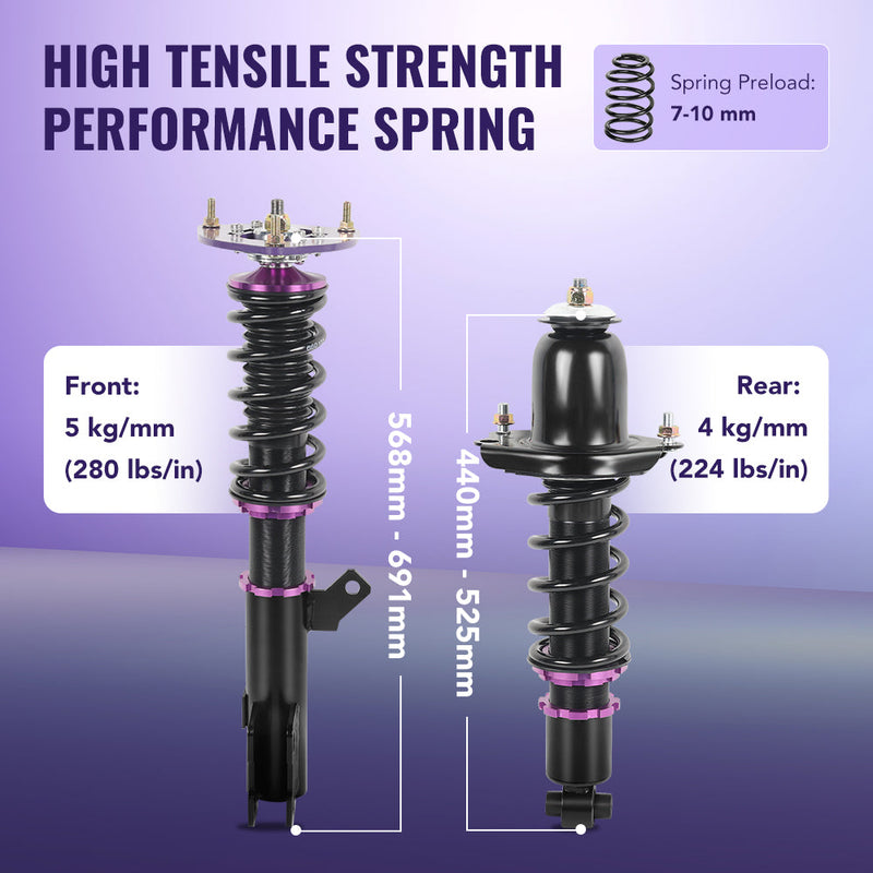 2000-2006 Toyota Celica Coilover Shock Absorbers Struts 4PCS Flashark