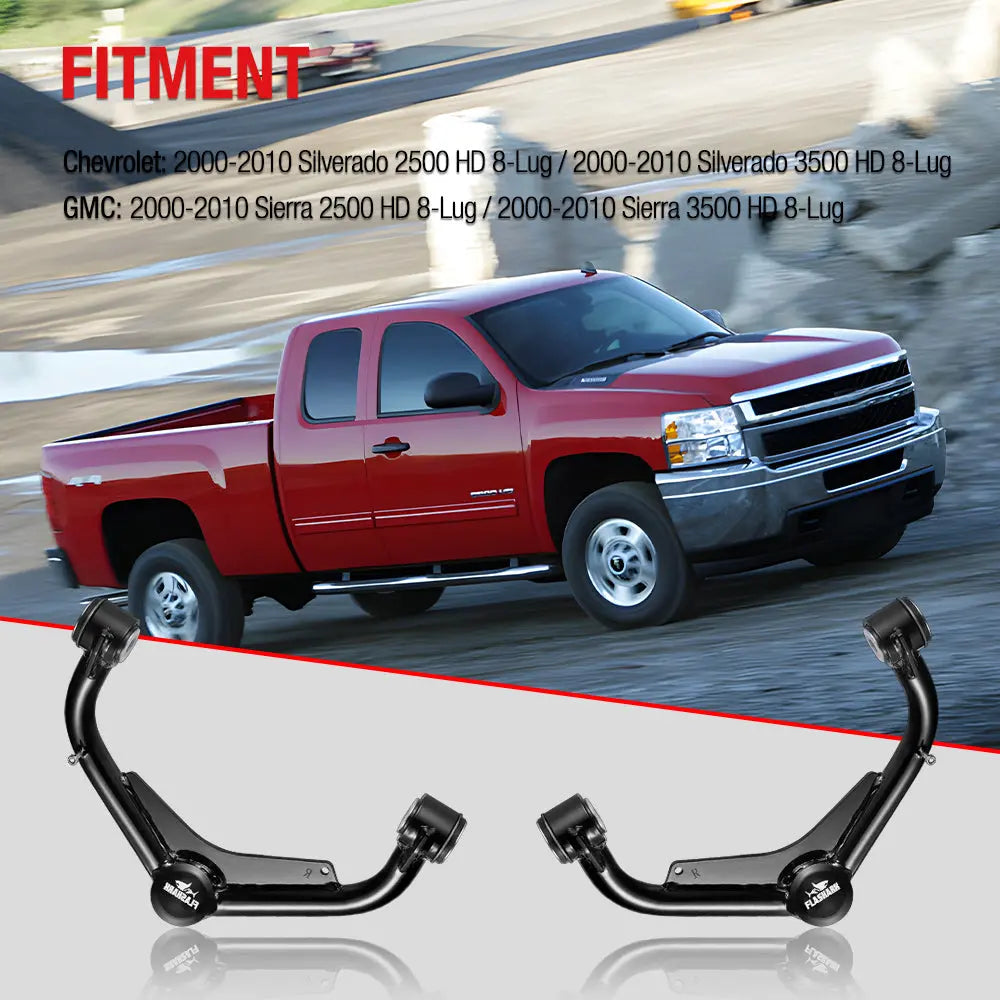 2000-2010 Chevy Silverado GMC Sierra 2500 3500HD Hummer H2 Lifted Front Upper Control Arms 2 Inch-4 Inch