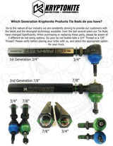 2001-2010 Duramax 1st Gen 3/4" Kryptonite Replacement Outer Tie Rod (10KL34)