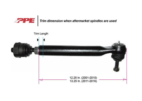 2001-2010 Duramax PPE Stage 3 Forged Tie Rod Assemblies (158031500)