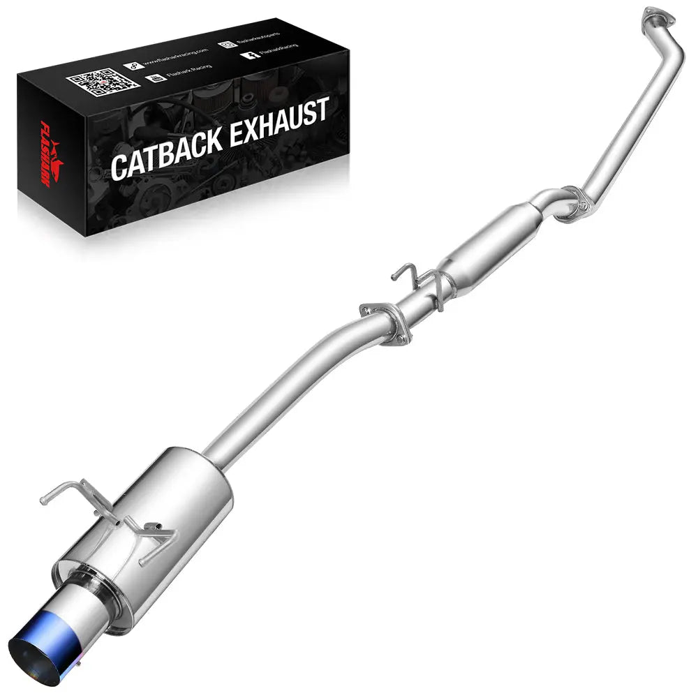 2002-2006 Honda Acura RSX DC5 Type-S 4-inch Burnt Muffler Tip K20 Catback Exhaust System 2.0L Flashark