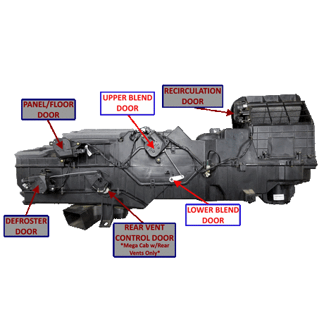 2002-2009 Cummins 5.9L/6.7L 3rd Gen Dual Zone Blend Door Set (DT-4DR-Y)