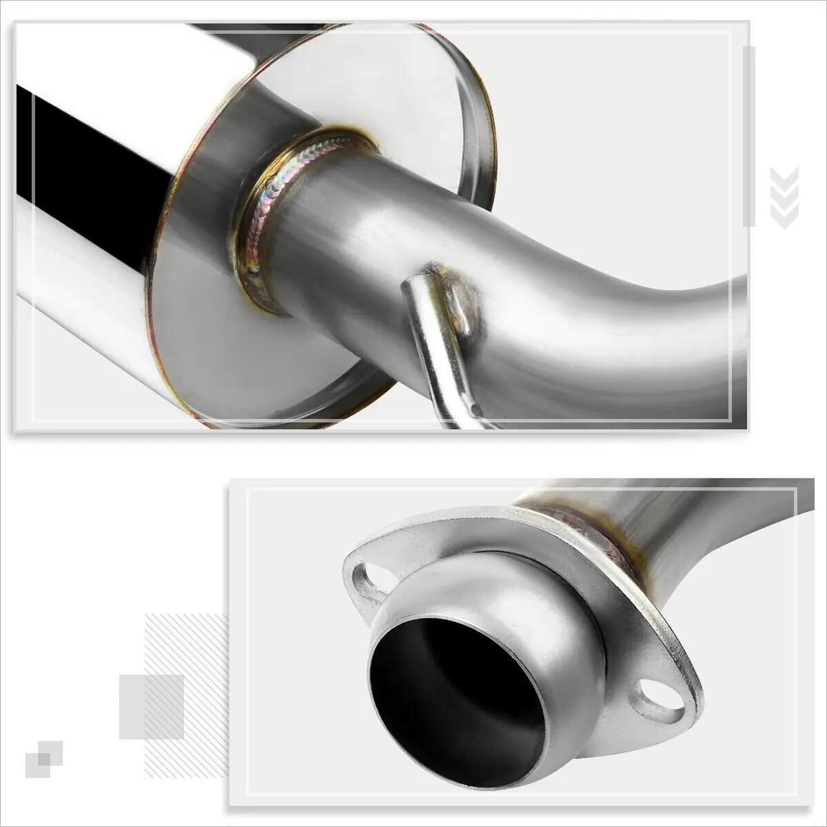 2003-2006 Hyundai Tiburon 2.7L V6 GT/SE Catback Exhaust System w/ 4 Inches Rolled Muffler Tip