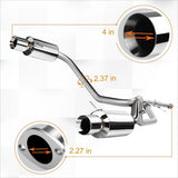 2003-2006 Hyundai Tiburon 2.7L V6 GT/SE Catback Exhaust System w/ 4 Inches Rolled Muffler Tip Flashark