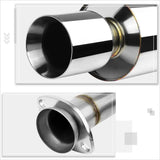 2003-2006 Hyundai Tiburon 2.7L V6 GT/SE Catback Exhaust System w/ 4 Inches Rolled Muffler Tip Flashark