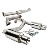 2003-2006 Hyundai Tiburon 2.7L V6 GT/SE Catback Exhaust System w/ 4 Inches Rolled Muffler Tip Flashark
