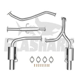 2003-2006 Hyundai Tiburon 2.7L V6 GT/SE Catback Exhaust System w/ 4 Inches Rolled Muffler Tip Flashark
