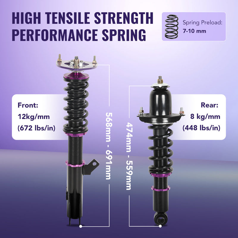 Coilovers For 2003-2008 Toyota Corolla (E120/E130) & Matrix (E130) 4PCS Flashark