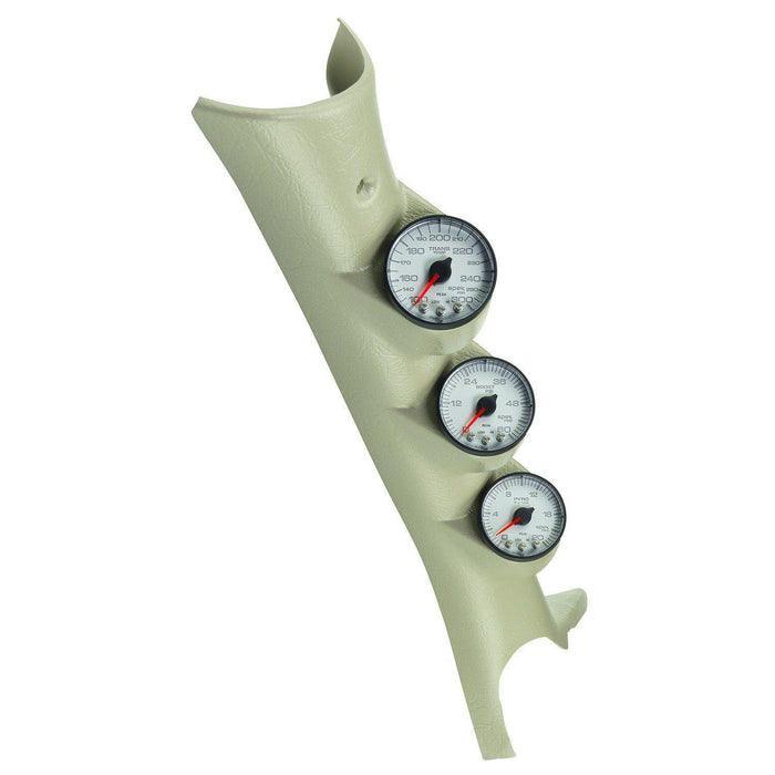 2003-2009 Cummins 5.9L/6.7L Spek-Pro White and Black Pillar Triple Gauge Kit (P73002)