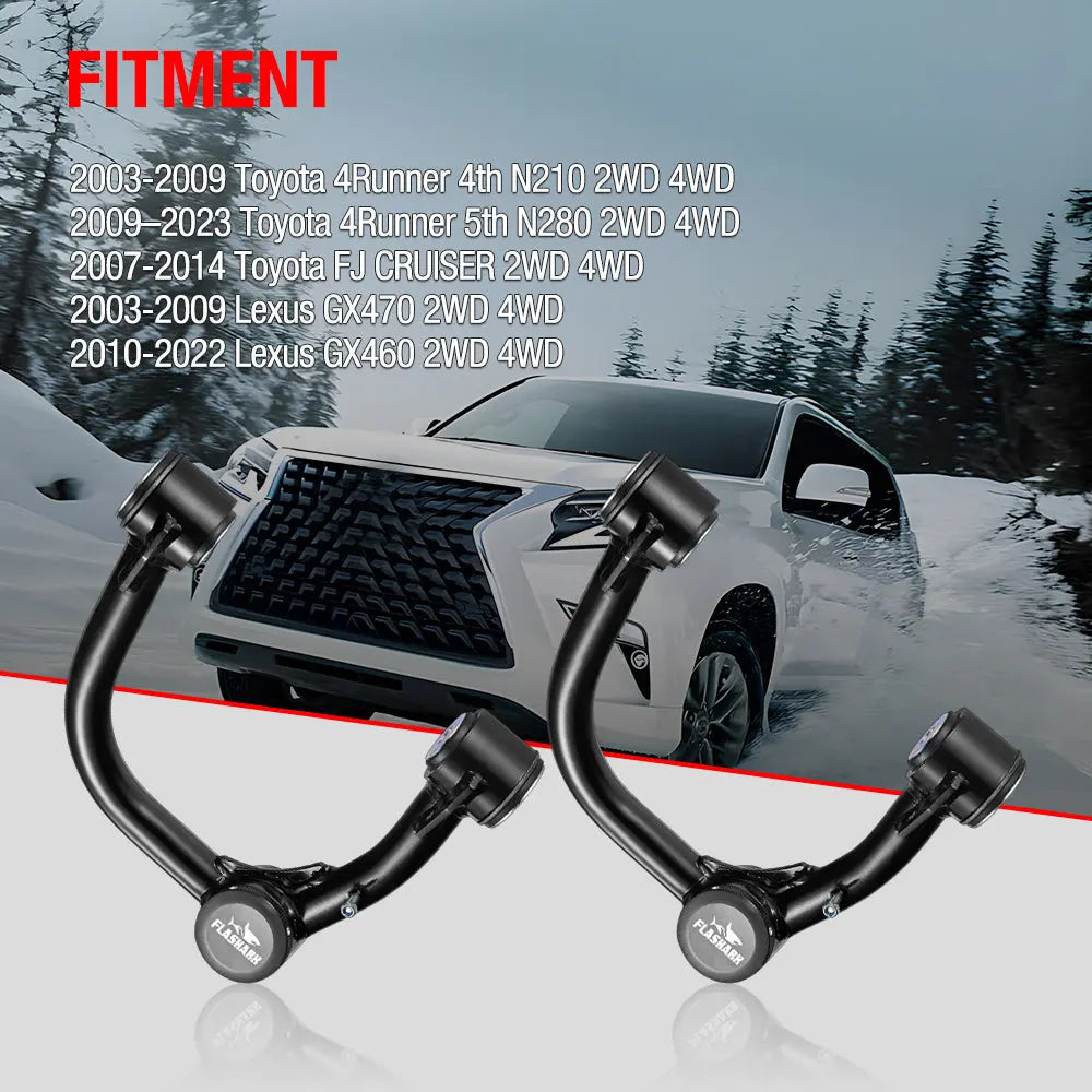 1995-2023 Toyota 4Runner 2007-2014 FJ CRUISER GX460 Lifted Front Upper Control Arms 2 Inch-4 Inch