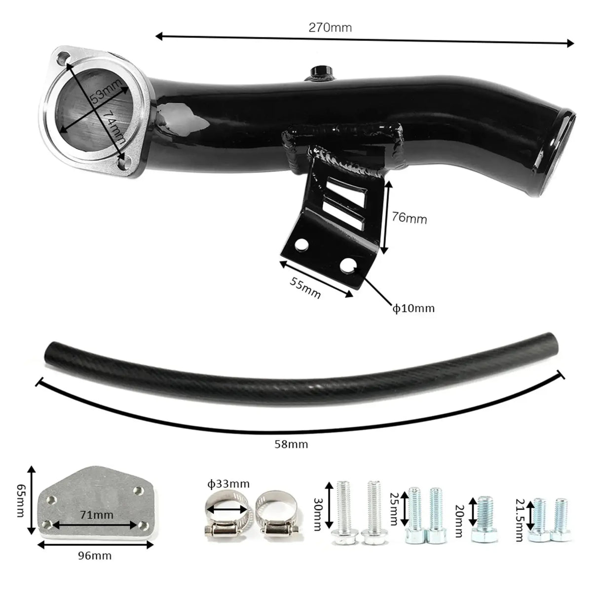 For 2004-2005 6.6L Chevy GMC Silverado LLY Duramax Diesel EGR Delete Kit (Upgraded)