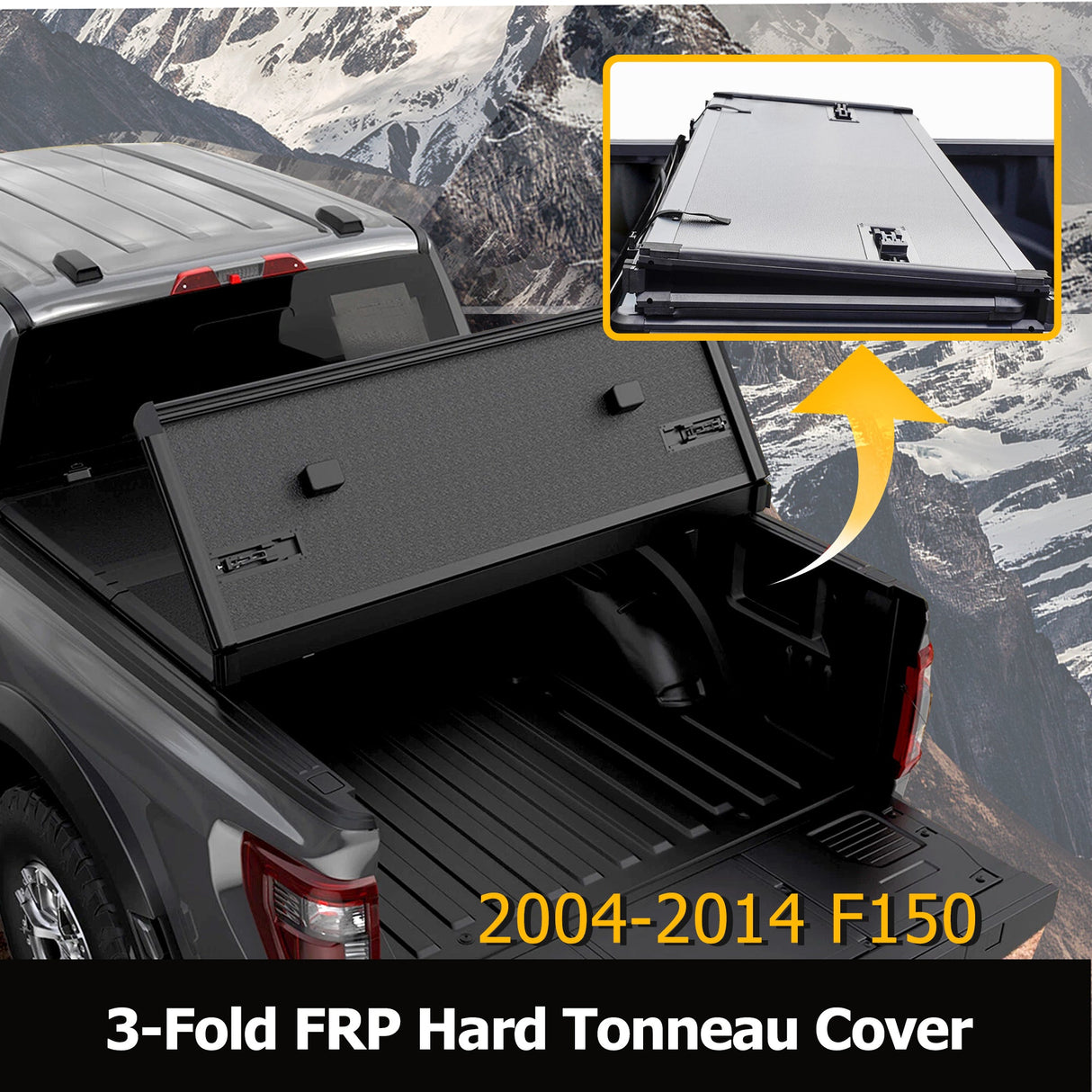 Trucktok 2004-2014 Ford F150 6.5FT Hard Tri-Fold Tonneau Cover Truck Bed Pickup TruckTok