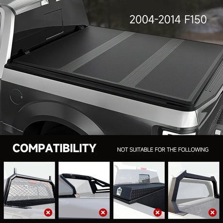 Trucktok 2004-2014 Ford F150 6.5FT Hard Tri-Fold Tonneau Cover Truck Bed Pickup TruckTok