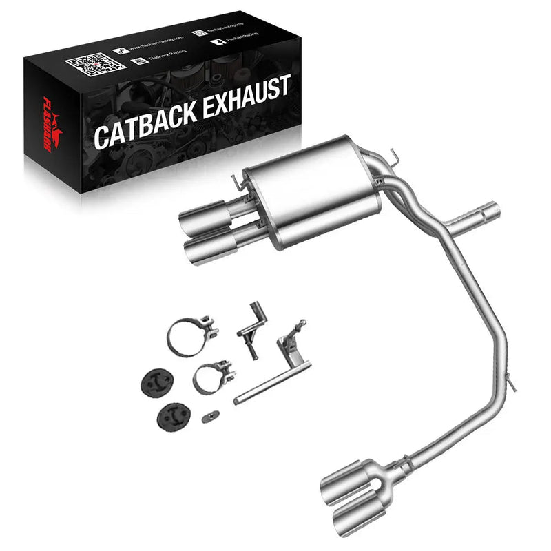 2005-2010 BMW 5 Series E60 E61 523i/525i/530i Catback Exhaust System w/ M5 Style Dual Tip Flashark