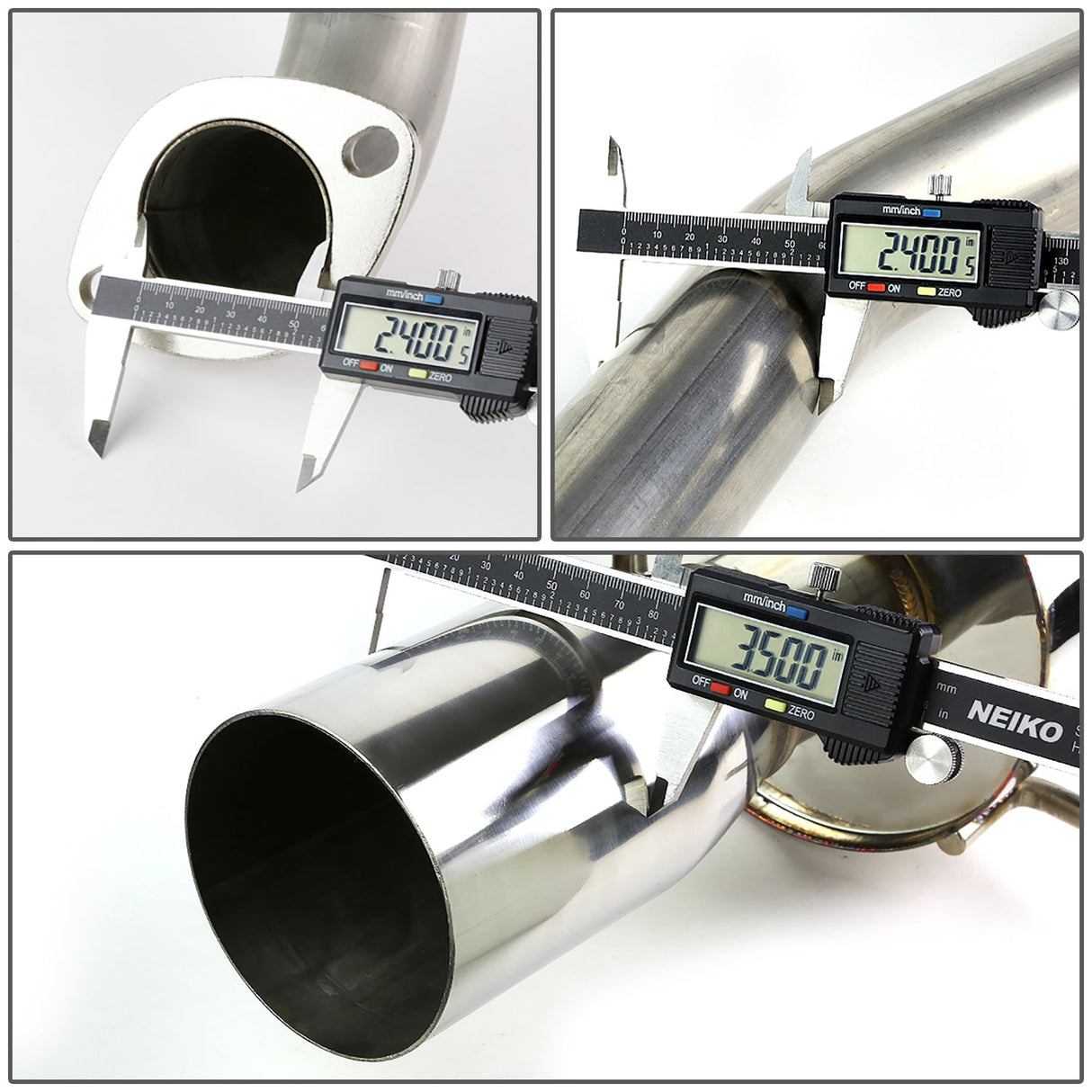 2005-2007 Chevy Cobalt & Pontiac G5 2.2L DOHC Stainless Steel Catback Exhaust System w/ 3.5-inch Muffler Rolled Tip Flashark
