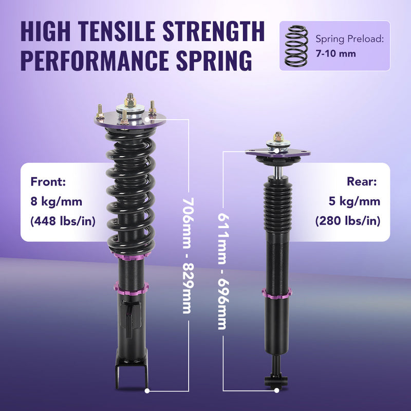 2005-2010 Dodge Charger Magnum Challenger Chrysler 300 Coilover Shock Absorbers Struts 4PCS Flashark