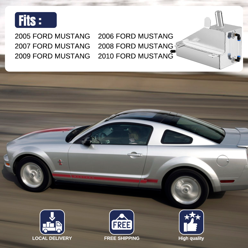 2005-2010 Ford Mustang Aluminum Coolant Reservoir Flashark