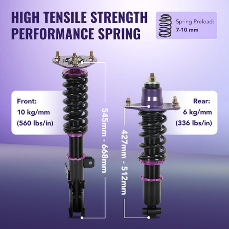 2005-2010 Toyota Scion TC Coilovers Height Adjustable 4 PCS
