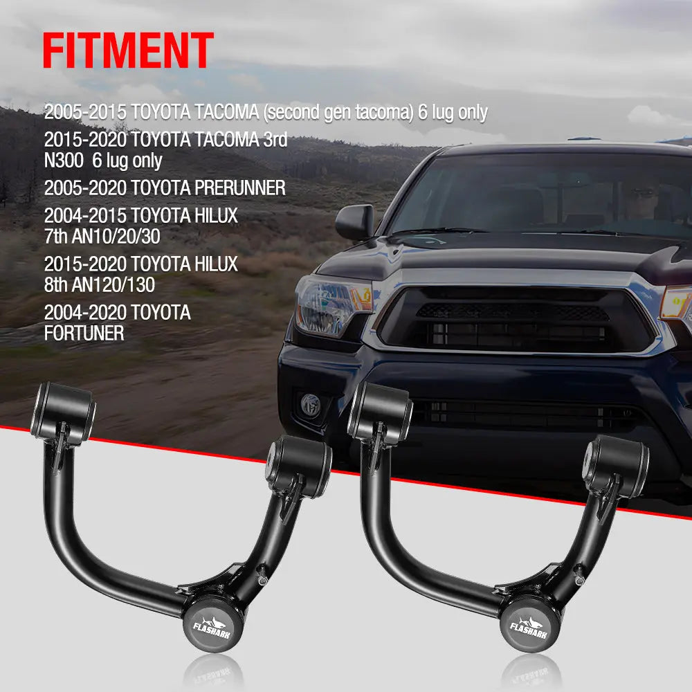 2005-2023 Toyota Tacoma Prerunner 6 Lug Lifted Front Upper Control Arms 2 Inch-4 Inch Flashark