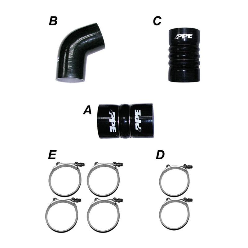 2006-2010 Duramax LLY/LBZ/LMM Intercooler Piping Silicone Hose Kit (115910610)