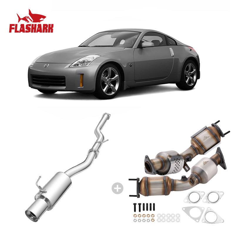 Left&Right Catalytic Converter Kit For 2007-2019 Infiniti G37, Q50, G35 - Direct Fit, E.P.A. Compliant Flashark