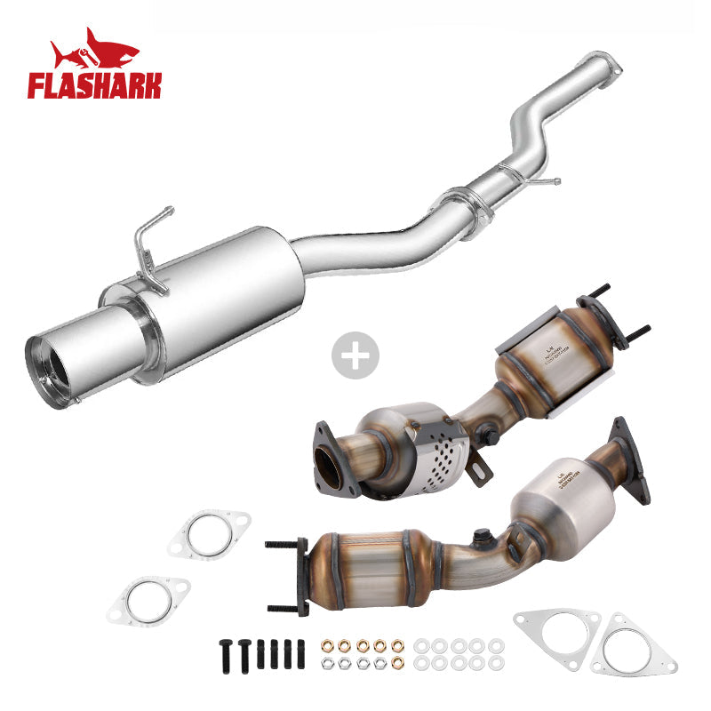 Left&Right Catalytic Converter Kit For 2007-2019 Infiniti G37, Q50, G35 - Direct Fit, E.P.A. Compliant Flashark