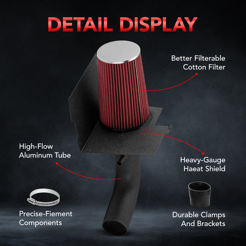 2007-2011 Jeep Wrangler High-flow Cold Air Intake Kit Flashark