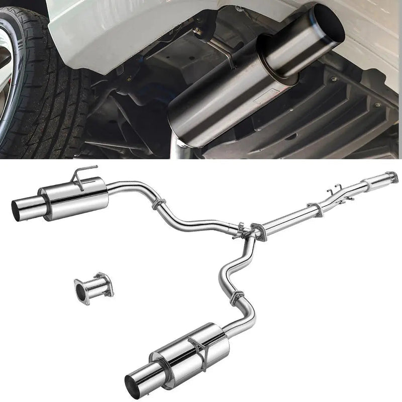 2007-2012 Nissan Altima V6 4 Inches Rolled Muffler Tip Catback Exhaust System Flashark
