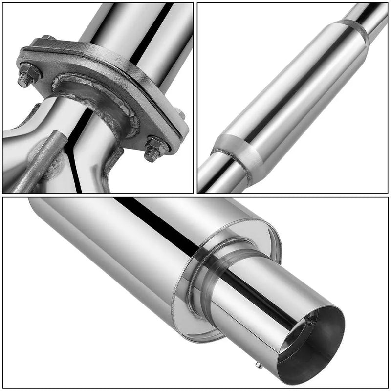 2007-2012 Nissan Altima V6 4 Inches Rolled Muffler Tip Catback Exhaust System Flashark