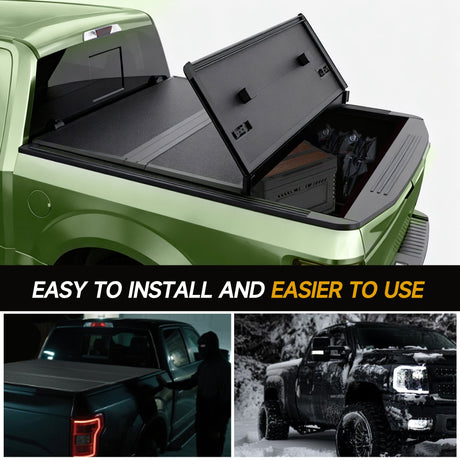 Trucktok 2007-2014 Chevy Silverado Sierra 6.5FT 3-Fold Hard Bed Tonneau Cover TruckTok