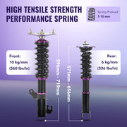 2007-2013 Nissan Altima Sedan (L32) & Coupe (D32) Coilover Suspension Kit 4PCS - Adjustable Damper, Height Lowering Flashark