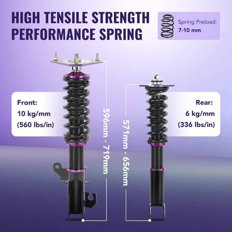 2007-2013 Nissan Altima Sedan (L32) & Coupe (D32) Coilover Suspension Kit 4PCS - Adjustable Damper, Height Lowering Flashark