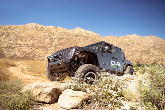 DV8 Offroad 07-18 Jeep JK, 18+ JL/ JT Jeep Wrangler Front Stubby Bumper