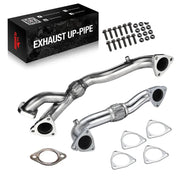 For 2008-2010 6.4L Ford Powerstroke Diesel Heavy Duty Polished Exhaust Up-Pipe Flashark