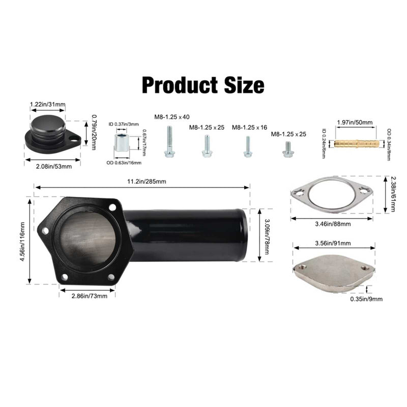 EGR Delete Kit For 2008-2010 6.4L Ford Powerstroke Turbo Diesel F250 F350 F450 Flashark