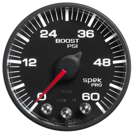 2008-2010 Powerstroke 6.4L Spek-Pro Black on Black Pillar Twin Gauge Kit (P72011)