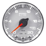 2008-2010 Powerstroke 6.4L Spek-Pro Silver and Chrome Pillar Gauge Kit (P72012)