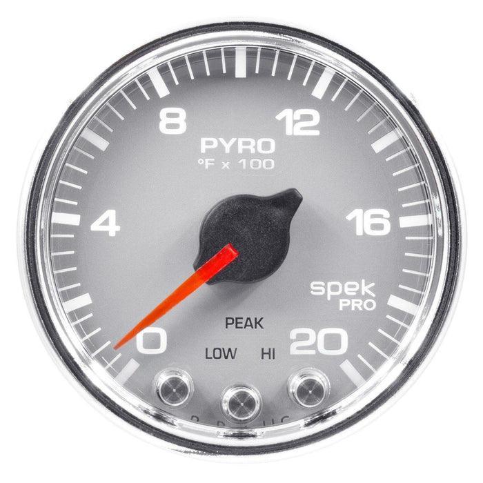 2008-2010 Powerstroke 6.4L Spek-Pro Silver and Chrome Pillar Gauge Kit (P72012)